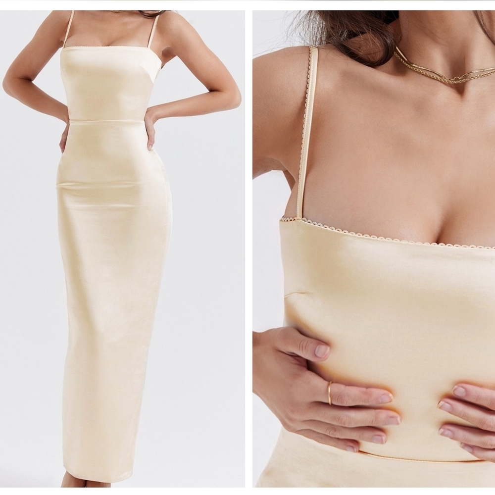 House of CB Cream Maxi Dress